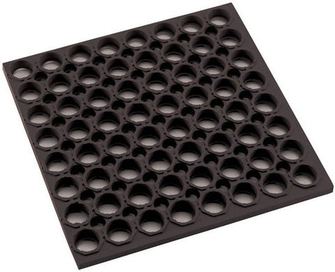 Winco Straight Edges Anti Fatigue Black Rubber Floor Mat, 3 x 5 feet