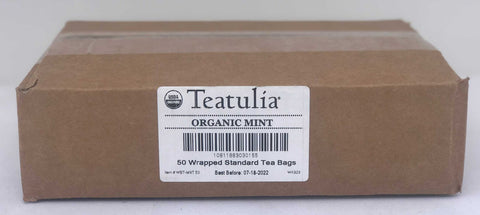 Teatulia Organic Spearmint Wrapped Standard Tea -- 50 per case
