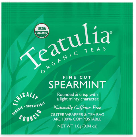 Teatulia Organic Spearmint Wrapped Standard Tea -- 50 per case