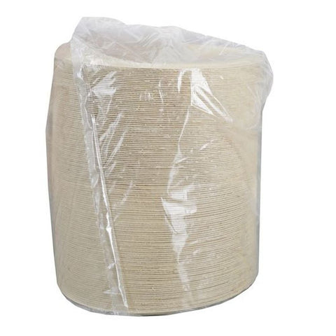 Tellus No PFAS Added Sugarcane Fiber Disposable Round Plate, 6 inch - 125 per pack -- 8 packs per case