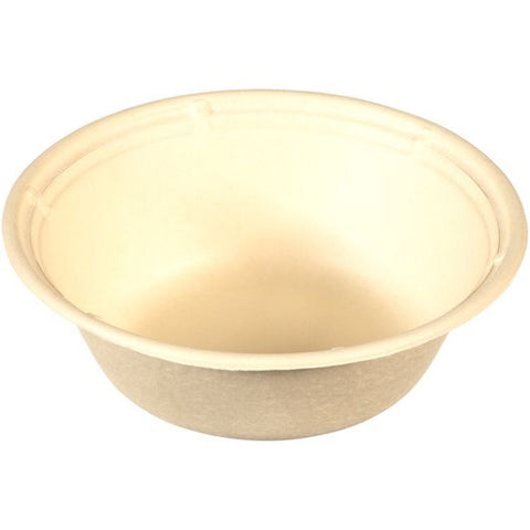 Tellus No PFAS Added Sugarcane Fiber Disposable Bowl, 32 Ounce - 300 per pack -- 6 packs per case