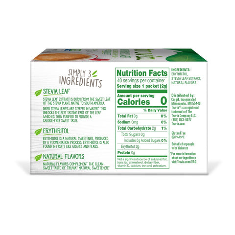 Truvia 2 Gram Sweetener, 40 count per pack -- 12 per case.