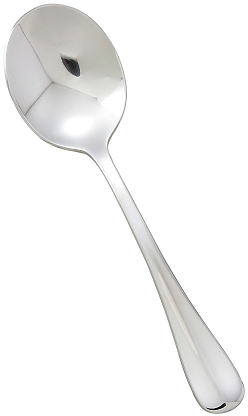 Winco Stanford 18/8 Stainless Steel Extra Heavyweight Bouillon Spoon -- 300 per case