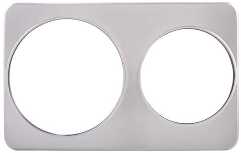 Winco Stainless Steel Adaptor Plate, 8 3/8 and 10 3/8 inch Holes -- 10 per case