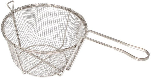 Winco Round 4 Mesh Wire Fry Basket, 9 1/2 x 9 1/2 x 5 3/4 inch -- 20 per case