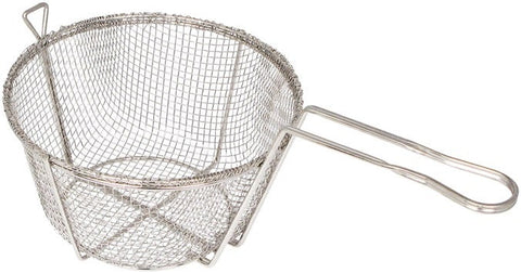 Winco Round 4 Mesh Wire Fry Basket, 8 1/2 x 8 1/2 x 4 1/4 inch -- 20 per case