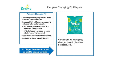 Pampers Size 3 Change Kit Diaper -- 10 per case.