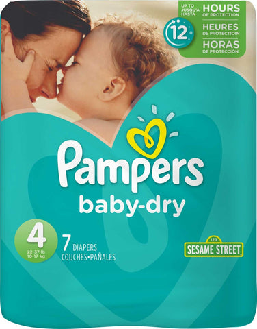 Pampers Size 4 Baby Dry Diaper -- 48 per case.