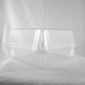 World Centric Ingeo Compostable Hinged Clamshell, 6.75 x 6.75 x 3 inch -- 500 per case.