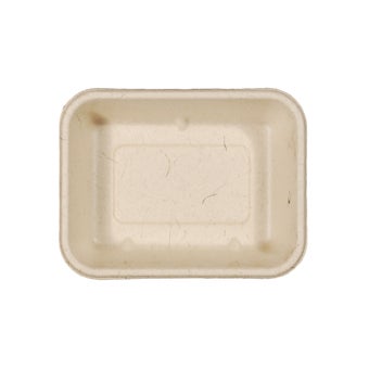 World Centric Unbleached Plant Fiber Tray, 6.5 x 0.5 x 1.5 inch -- 600 per case.