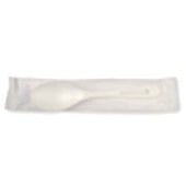 World Centric Corn Starch Individually Wrapped Soup Spoon -- 750 per case.