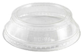 World Centric Ingeo 9 Quart and 24 Ounce Cup Clear Lid with Souffle Holder -- 1000 per case.