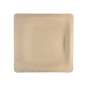 World Centric Compostable Unbleached Plant Fiber Square Plate, 7 inch -- 1000 per case.