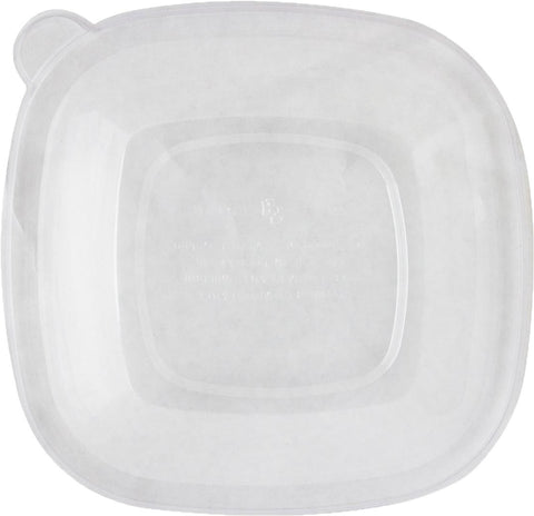 World Centric Compostable Ingeo Square Bowl Lid, 50 count per pack -- 8 per case.