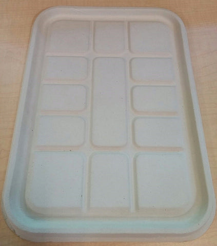 World Centric Fiber Catering Tray Lid Only - 25 count per pack -- 4 packs per case