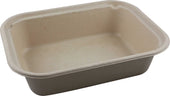 World Centric Unbleached Plant Fiber Single Compartment Tray, 60 Ounce -- 400 per case.