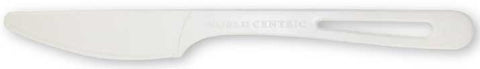 World Centric TPLA Compostable Medium Ribbed Knife, 6.7 inch -- 1000 per case.