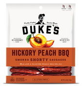 Dukes Hickory Peach BBQ Shorty Smoked Sausages, 5 Ounce -- 8 per case