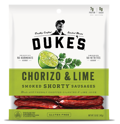 Dukes Chorizo and Lime Shorty Smoked Sausage, 5 Ounce -- 8 per case