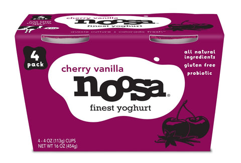Noosa Cherry Vanilla Yoghurt, 4 Ounce -- 6 per case.