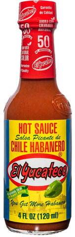 El Yucateco Red Habanero Hot Sauce, 4 Fluid Ounce -- 12 per case