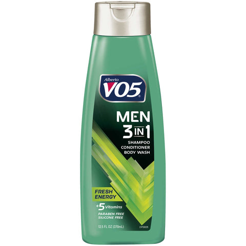 Vo5 Mens 3n1 Fresh Energy Shampoo Conditioner Body Wash, 12.5 Ounce -- 6 per case.