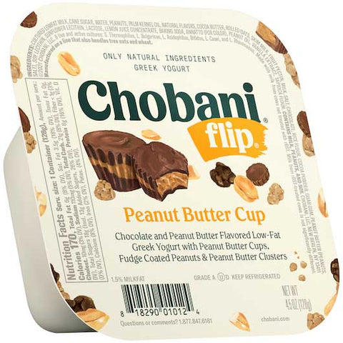 Chobani Flip Peanut Butter Cup Low-Fat Greek Yogurt, 4.5 Ounce -- 12 per case