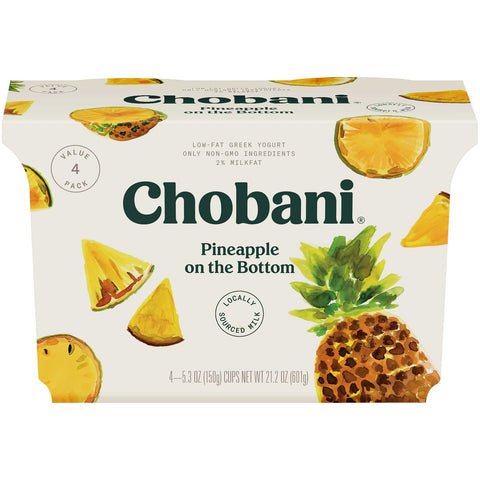 Chobani Greek Yogurt 2 Percent Pineapple, 21.2 Ounce -- 6 per case.