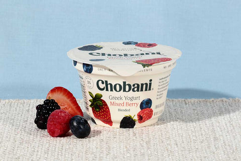 Chobani 2 Percent Mixed Berry Blended Greek Yogurt, 5.3 Ounce -- 12 per case.