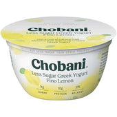Chobani Fino Lemon Less Sugar Low-Fat Greek Yogurt, 5.3 Ounce -- 12 per case