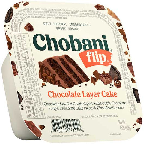 Chobani Flip Chocolate Layer Cake Low-Fat Greek Yogurt, 4.5 Ounce -- 12 per case