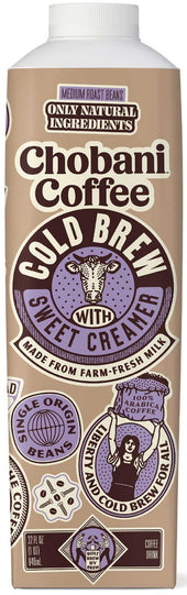 Chobani Dairy Original Cold Brew Coffee with Sweet Creamer, 32 Fluid Ounce -- 6 per case