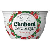 Chobani Zero Sugar Strawberry Flavor Yogurt, 5.3 Ounce -- 12 per case