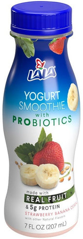 Lala Strawberry Banana Cereal Yogurt Smoothie with Probiotics, 7 Fluid Ounce -- 12 per case