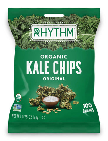 Rhythm Superfoods Organic Original Kale Chips, 0.75 Ounce -- 8 per case.