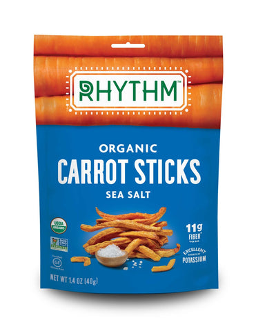 Rhythm Superfoods Organic Sea Salt Carrot Sticks, 1.4 Ounce -- 12 per case.