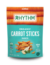Rhythm Superfoods Organic Ranch Carrot Sticks, 1.4 Ounce -- 12 per case.