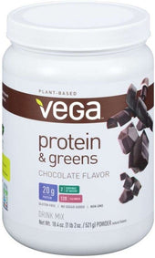 Vega Protein and Greens Chocolate Flavored Drink Mix, 18.4 Ounce -- 12 per case
