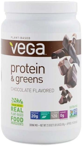 Vega Protein and Greens Chocolate Flavored Drink Mix, 18.4 Ounce -- 12 per case