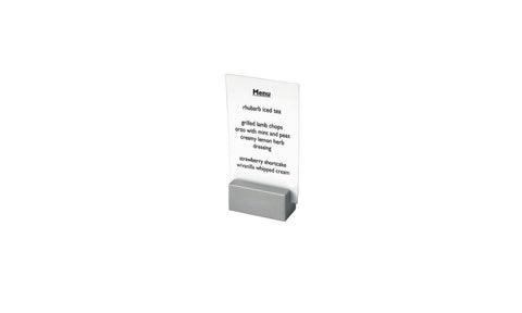 Front Of The House Stainless Steel Menu and Card Holder, 1.5 inch -- 12 per case.