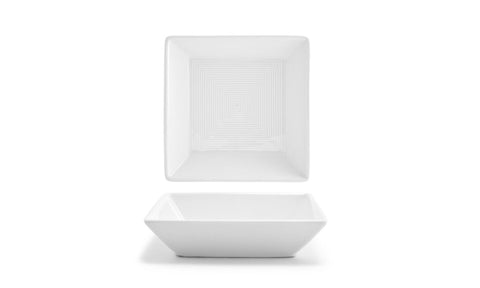 Front Of The House Spiral Square Bowl, 5.5 x 5.5 x 1.25 inch -- 12 per case