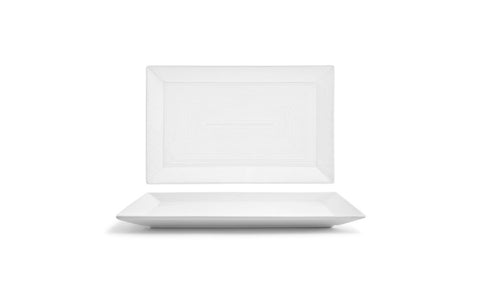 Front Of The House Spiral Rectangle Plate, 7 x 11 x 0.75 inch -- 6 per case