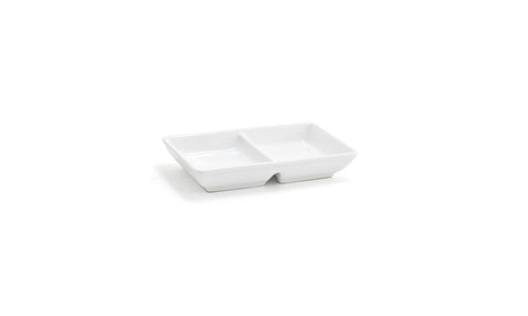 Front Of The House White Stackable Two Part Dish, 4.75 inch -- 12 per case.