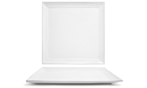 Front Of The House Square Spiral Plate, 12 inch -- 4 per case.