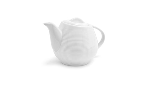 Front Of The House White Spiral Teapot, 15 Ounce -- 6 per case
