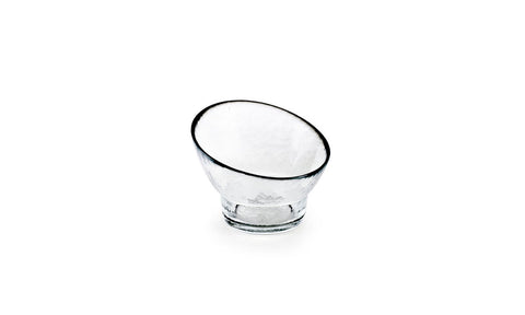 Front Of The House Kaleidoscope Slanted Footed Glass Bowl, 8 Ounce -- 12 per case.