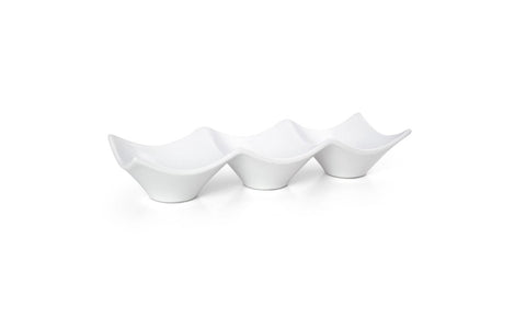 Front Of The House Origami Triple Bowl, 9.25 inch -- 6 per case