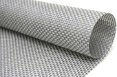Front Of The House Basketweave Pewter Mat, 16 x 12 inch -- 12 per case.