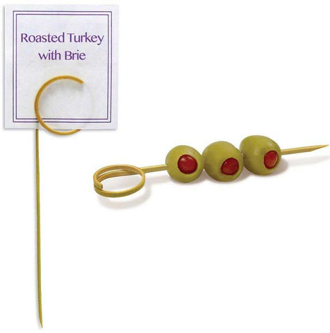 Front Of The House Bamboo Swirl Holder, 4 1/2 inch -- 12 per case
