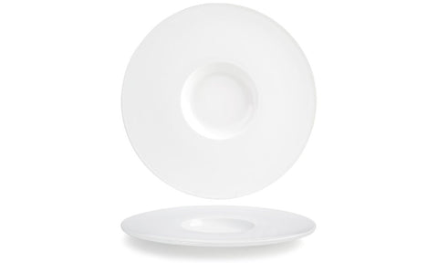Front Of The House Monaco White Wide Plate, 12.5 inch -- 6 per case.